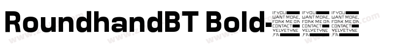 RoundhandBT Bold字体转换